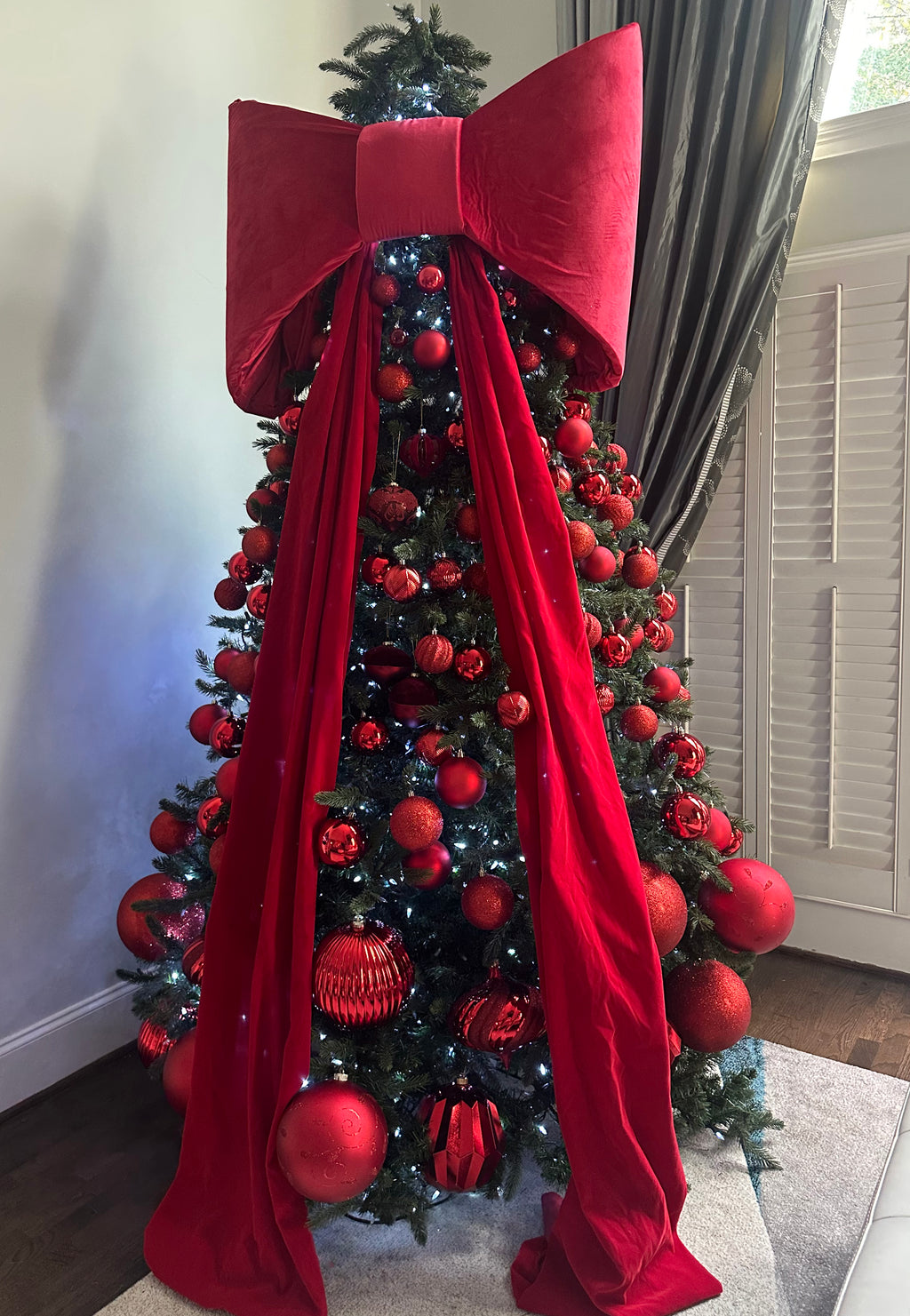 Large Red Velvet Bow