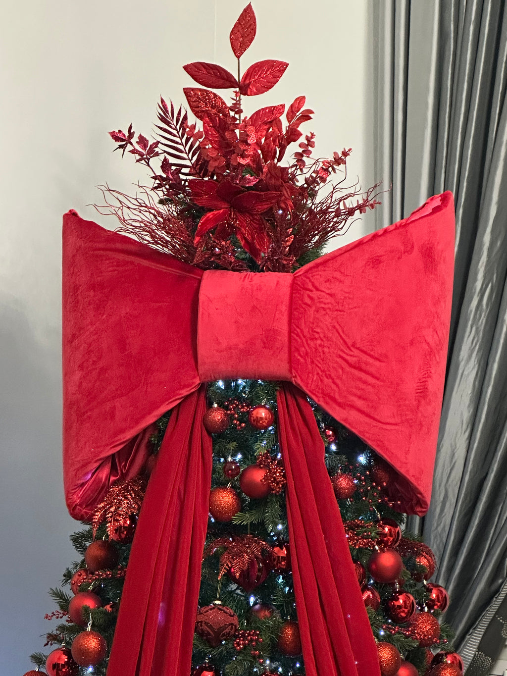 Large Red Velvet Bow